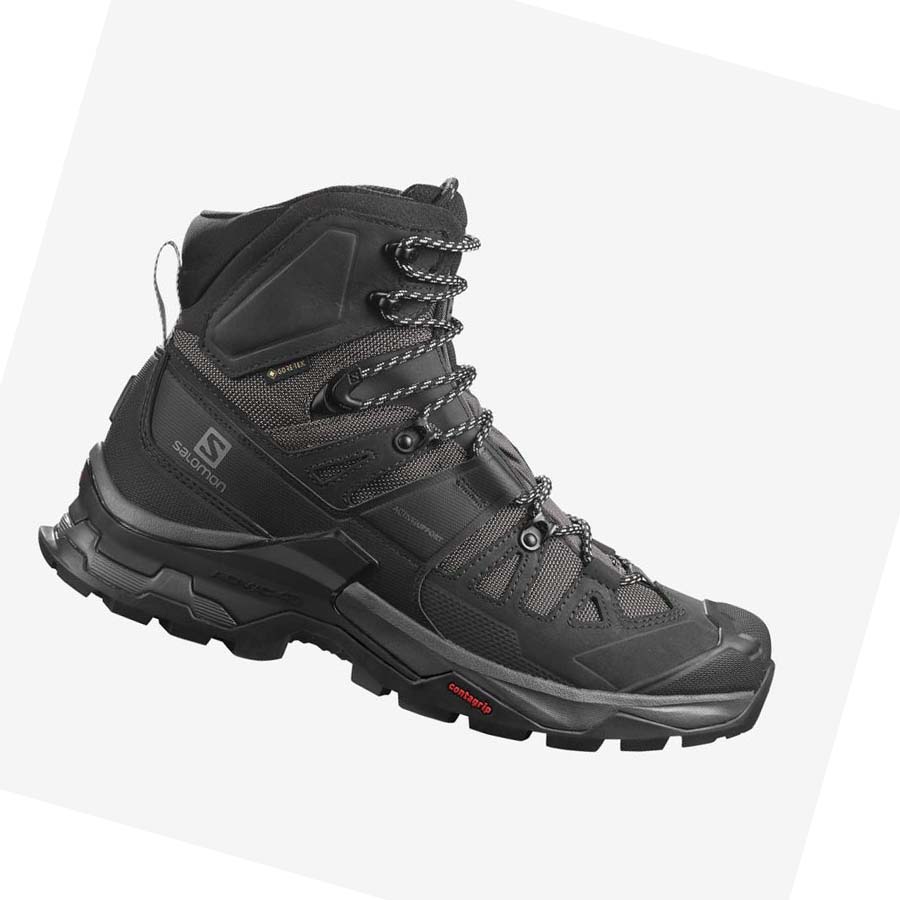 Tenis Senderismo Salomon QUEST 4 GORE-TEX Hombre Grises Negros | MX 3562BEX